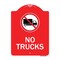 Signmission No Trucks With Graphic Heavy-Gauge Aluminum Architectural Sign, 24" H, RW-1824-9809 A-DES-RW-1824-9809 - alternate 1